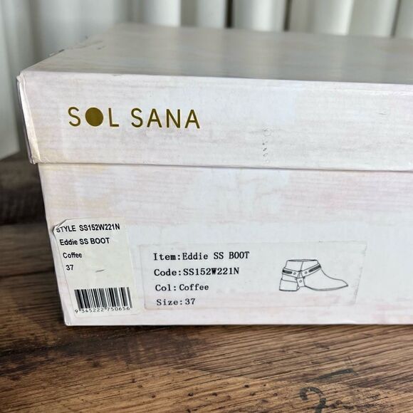 Sol Sana Eddie SS Harness Zipper Boot in Coffee, Euro Size 37/US 6. In Box, NWT! - Picture 14 of 15